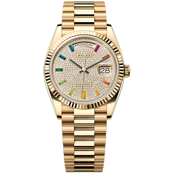 Rolex Day-Date Diamond Pave Yellow Gold 36mm