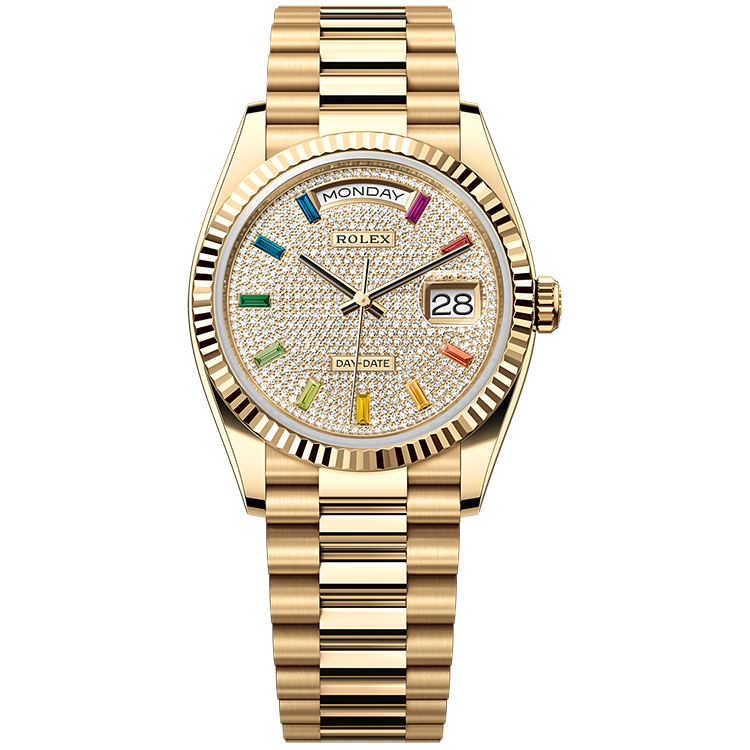 Rolex Day-Date Diamond Pave Yellow Gold 36mm - Image 1