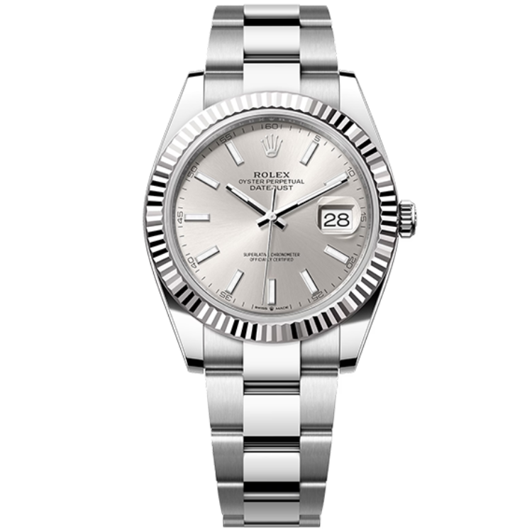 Rolex Datejust Silver Steel 41mm - Image 1