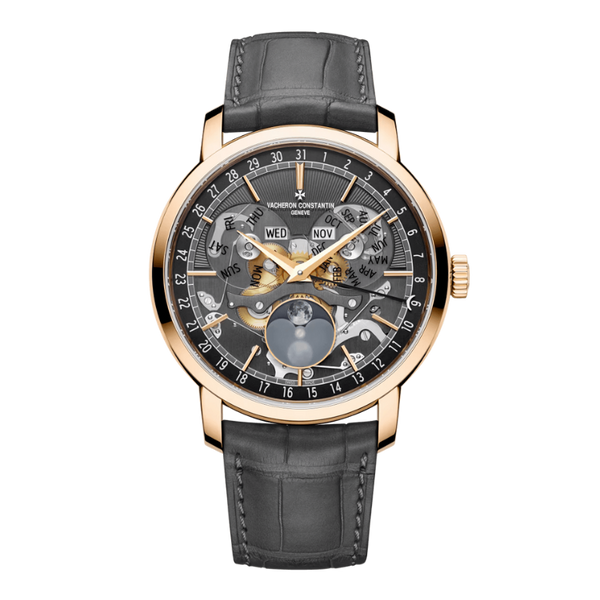 Vacheron Constantin Traditionnelle Complete Calendar Skeleton Alligator Leather 41mm