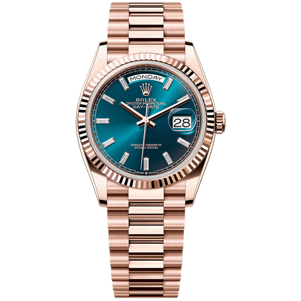 Rolex Day-Date Blue Rose Gold 36mm
