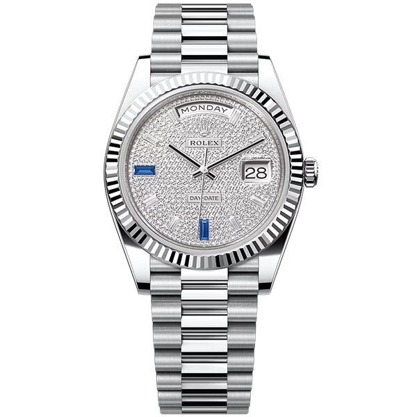 Rolex Day-Date Diamond Pave Platinum 40mm