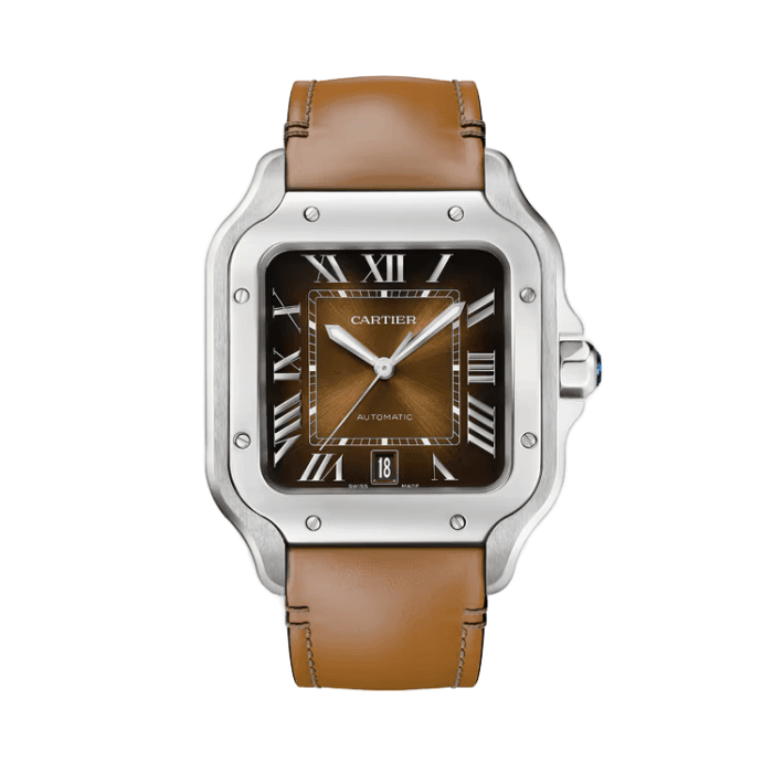Cartier Montre Santos Chocolate Leather 40mm - Image 1