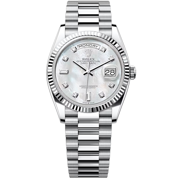 Rolex Day-Date Mother of Pearl Platinum 36mm