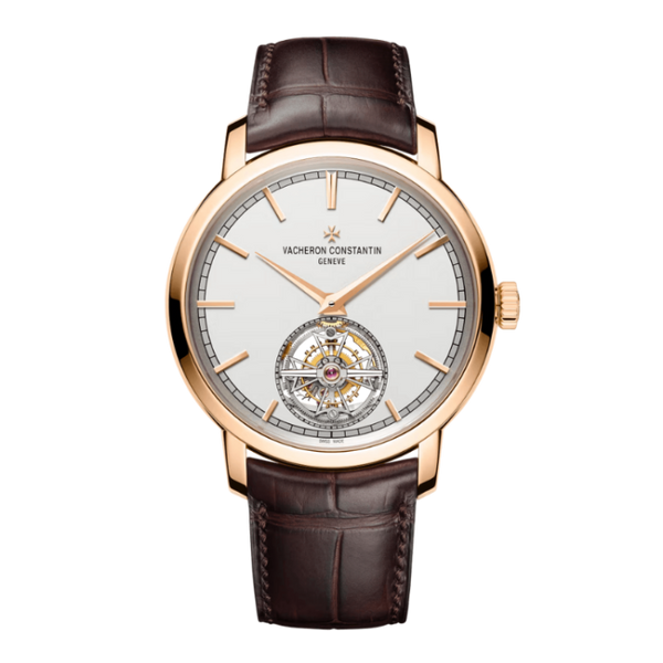 Vacheron Constantin Traditionnelle Tourbillon Silver Alligator Leather 41mm