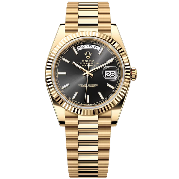 Rolex Day-Date Black Yellow Gold 40mm