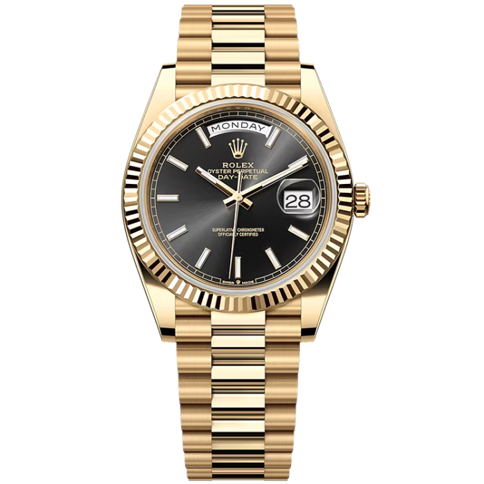 Rolex Day-Date Black Yellow Gold 40mm - Image 1