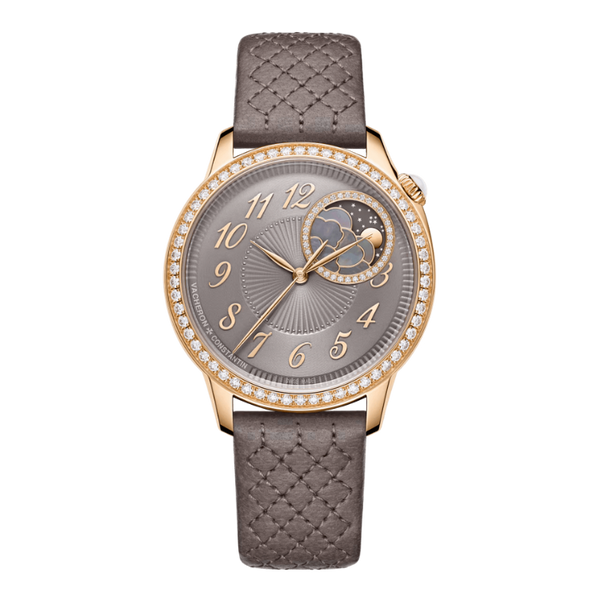 Vacheron Constantin Égérie Moon Phase Grey Alligator Leather 37mm