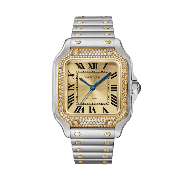 Cartier Santos De Cartier Gold Steel 35.1mm