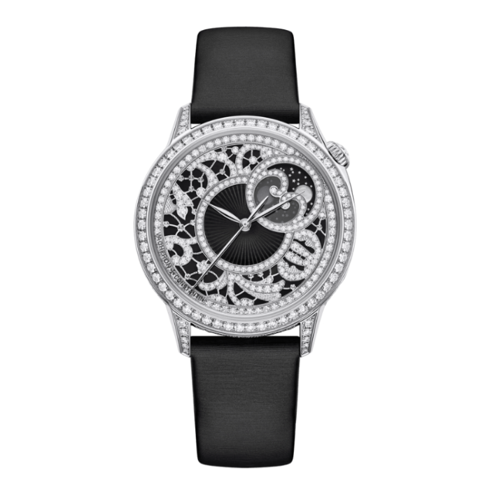 Vacheron Constantin Égérie Moon Phase Diamond Pave Alligator Leather 37mm - Image 1