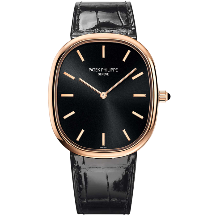 Patek Philippe Golden Ellipse Black Leather 39.5mm - Image 1