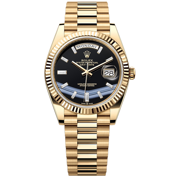 Rolex Day-Date Black Yellow Gold 40mm