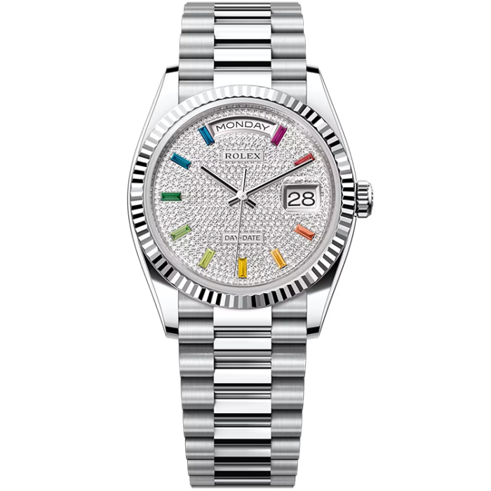 Rolex Day-Date Diamond Pave Platinum 36mm - Image 1