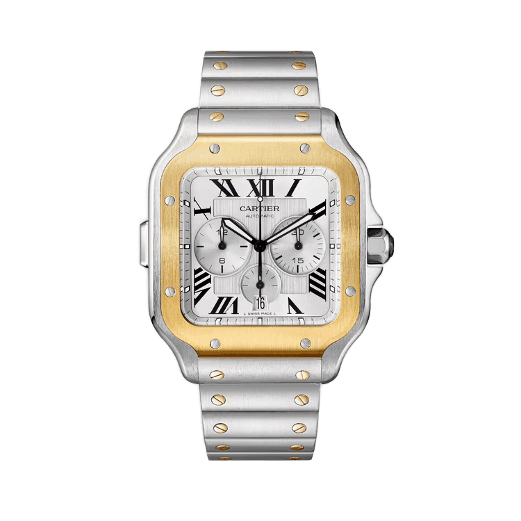 Cartier Santos Chronograph White Steel 44.9mm - Image 1