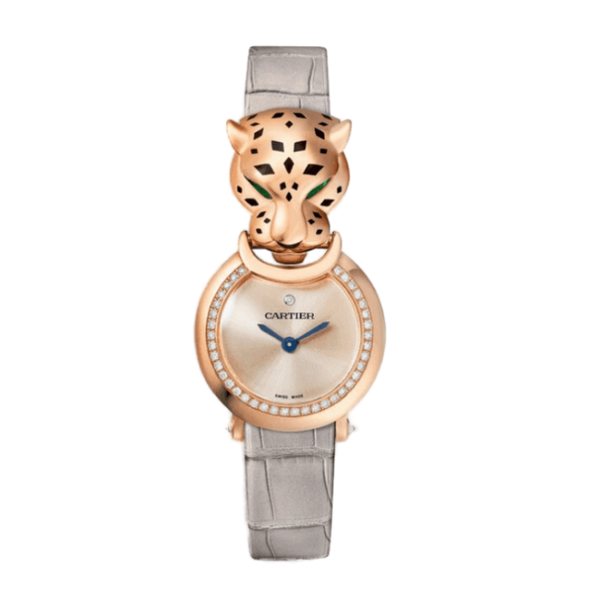 Cartier La Panthère Rose Gold Leather 23.6mm