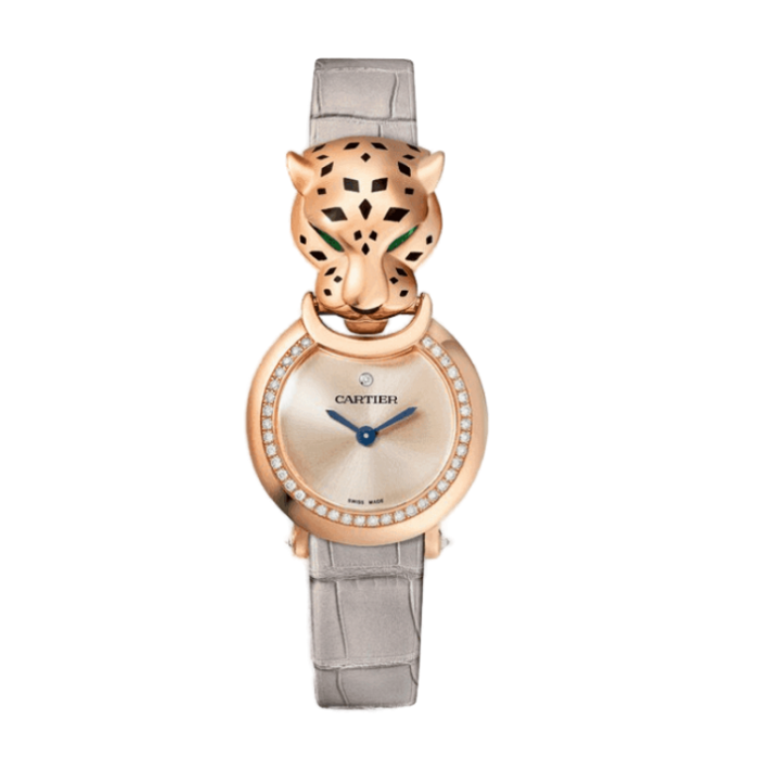 Cartier La Panthère Rose Gold Leather 23.6mm - Image 1