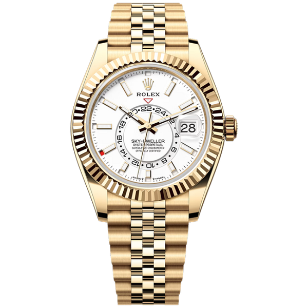 Rolex Sky-Dweller White Yellow Gold 42mm