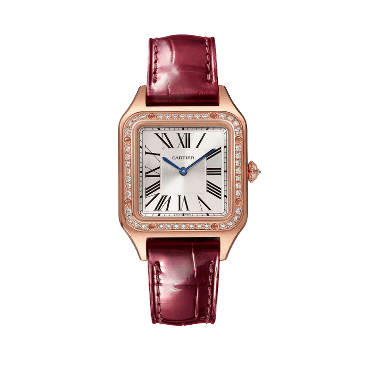 Cartier Santos Dumont Silver Leather 27.5mm - Image 1