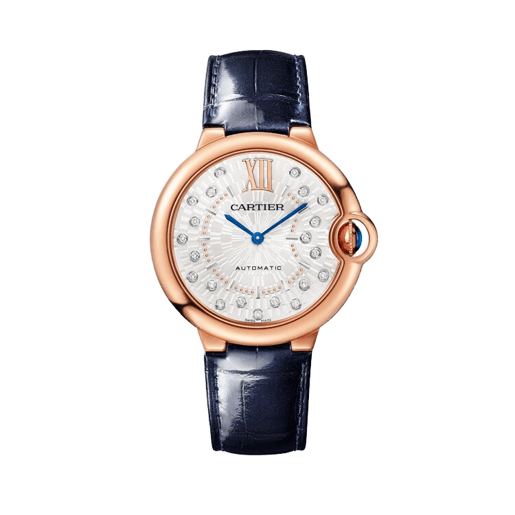 Cartier Ballon Bleu Medium White Leather 36mm - Image 1