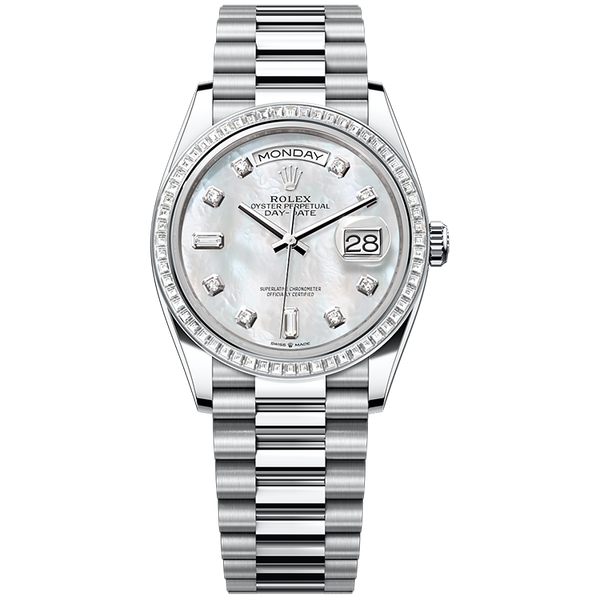 Rolex Day-Date Mother of Pearl Platinum 36mm