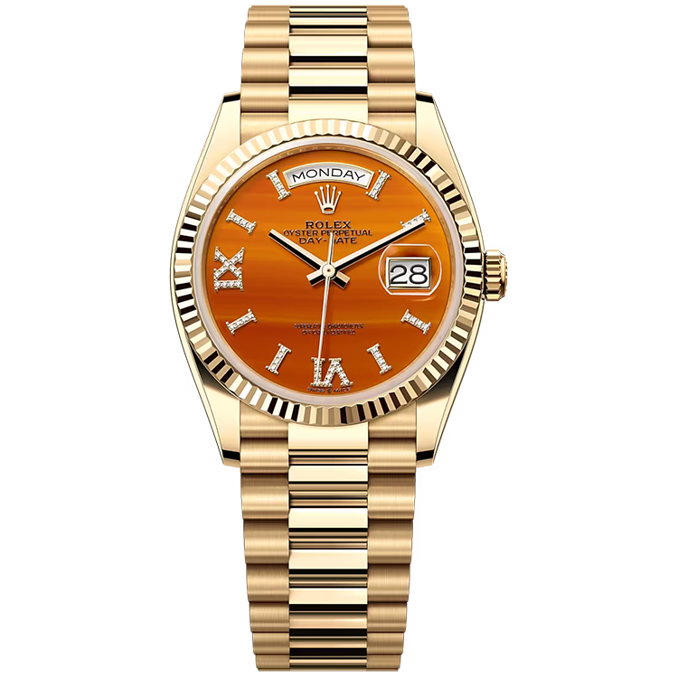 Rolex Day-Date Orange Yellow Gold 36mm - Image 1