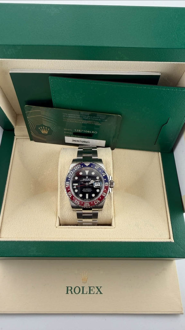 2021 Rolex GMT-Master II Pepsi Black Dial 126710BLRO
